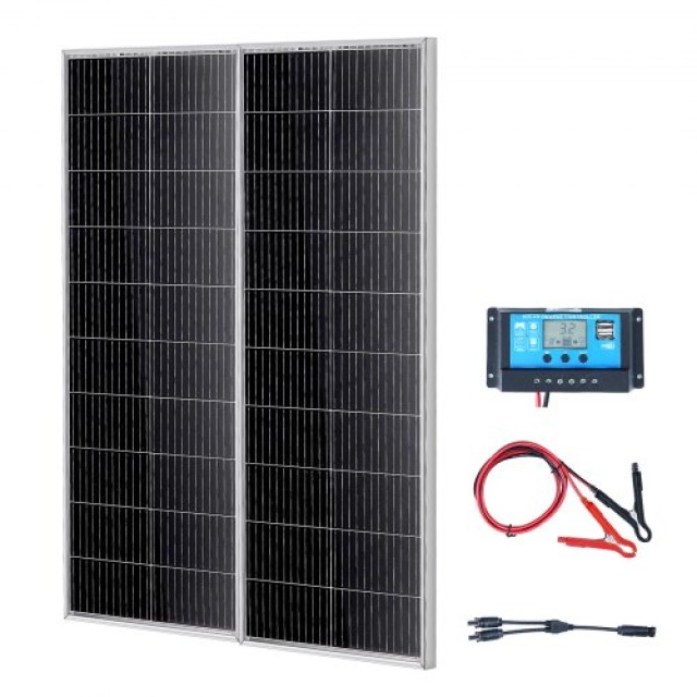 Σετ Ηλιακών Πάνελ VEVOR 200W με Ρυθμιστή Φόρτισης  GDSDJTYNBDJGBIR76V9