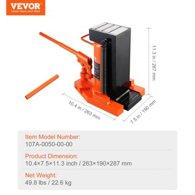 Υδραυλικός Γρύλος VEVOR 5/10 Τόνων για Μηχανήματα  JZQJDWQBKXZ5B0XAJV0