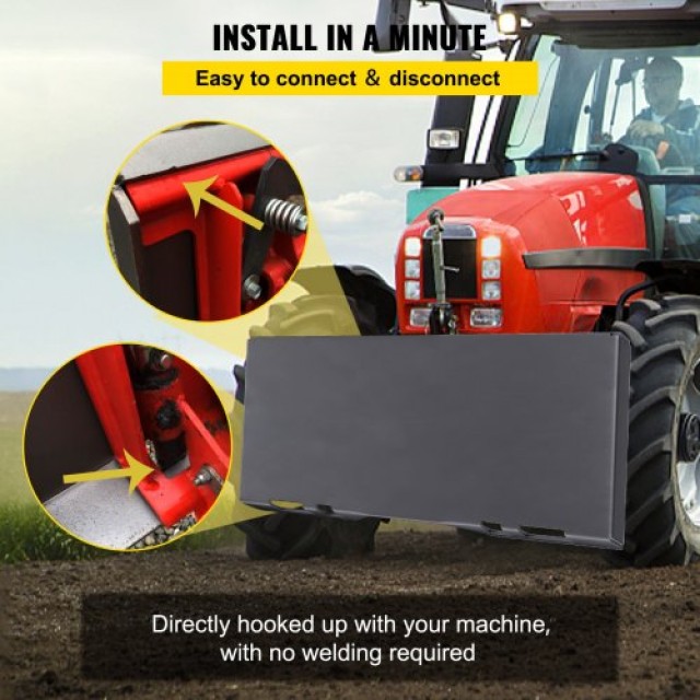 Πλάκα Σύνδεσης VEVOR Skid Steer 0.31 από Χάλυβα με 3 Ράβδους Συγκόλλησης  AZB-8MM9RPCRQJXNTV0