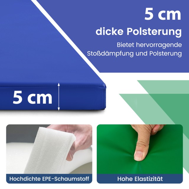 Costway Πτυσσόμενο Στρώμα Γυμναστικής 300 x 117 x 5 cm με Χερούλια ... Costway Πτυσσόμενο Στρώμα Γυμναστικής 300 x 117 x 5 cm με Χερούλια ...