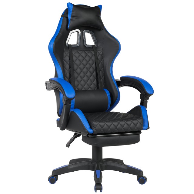 BAKAJI Μπλε Καρέκλα Gaming με Υποπόδιο Εργονομική Ρόδες Ρυθμιζόμενο... BAKAJI Μπλε Καρέκλα Gaming με Υποπόδιο Εργονομική Ρόδες Ρυθμιζόμενο...