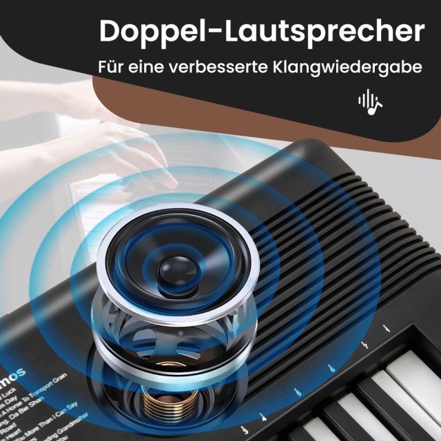 Costway 61 Πλήκτρων Ψηφιακό Πιάνο με Βάση και Μικρόφωνο και Θήκη Με...