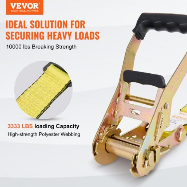 Δέστρες VEVOR Ratchet (10 τεμ), 10000 lb, 2 x 30, για Μεταφορές & Ασφάλιση Φορτίου  PGJLDPG2X30107B63V0