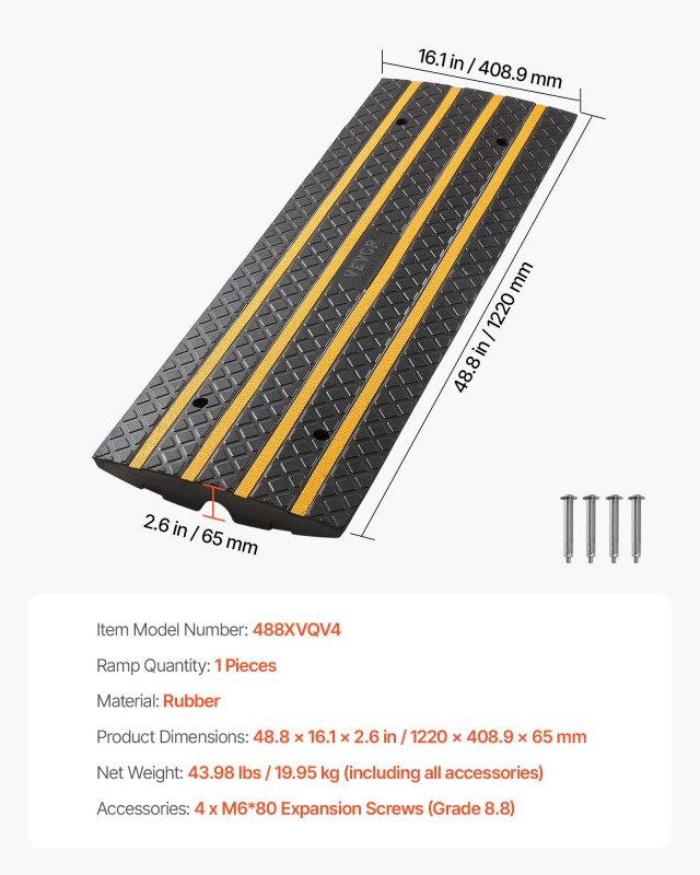 VEVOR Κύβος Ελαστικών Ράμπας Οχήματος (15 Τόνων, Διαστάσεις: 48.8 x... VEVOR Κύβος Ελαστικών Ράμπας Οχήματος (15 Τόνων, Διαστάσεις: 48.8 x...