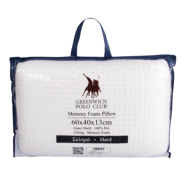 GREENWICH POLO CLUB Μαξιλάρι Memory Foam 60x40 Λευκό 2343 221960402343