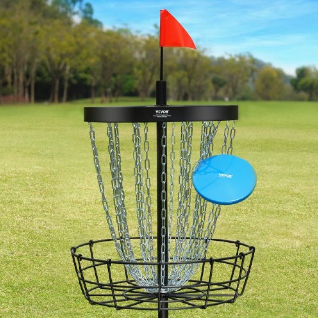VEVOR Καλάθι Disc Golf, Φορητός Στόχος με 24 Αλυσίδες, Μαύρο  YDLSY...