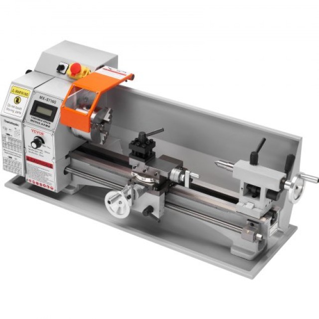 VEVOR Μίνι Τόρνος Μετάλλου, 7 x 16, 800W, 150-2500 RPM, 3-σιαγόνων ...