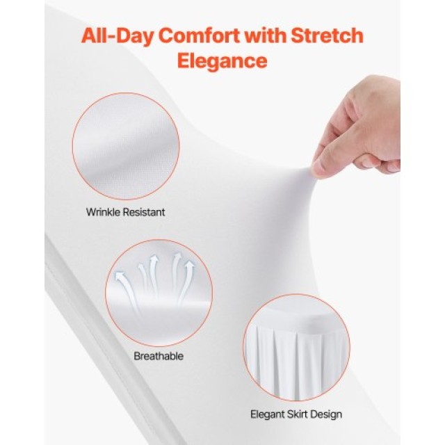 VEVOR 30 Καλύμματα Καρέκλας σε Λευκό Χρώμα (20.08x17.72x37.4 in) YT... VEVOR 30 Καλύμματα Καρέκλας σε Λευκό Χρώμα (20.08x17.72x37.4 in) YT...