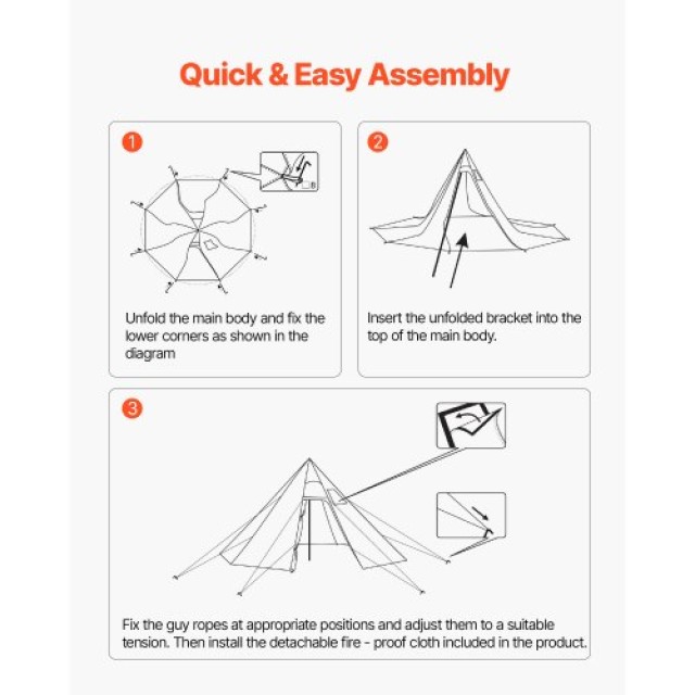 VEVOR Αδιάβροχη Φορητή Σκηνή Τίπι με Στόμιο για Σόμπα για 4-6 Άτομα... VEVOR Αδιάβροχη Φορητή Σκηνή Τίπι με Στόμιο για Σόμπα για 4-6 Άτομα...
