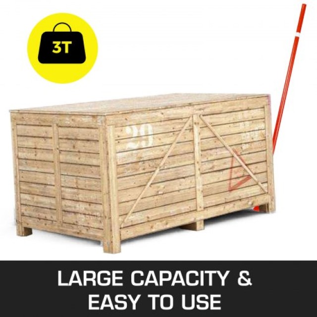 VEVOR Βαρέως Τύπου Μοχλός 3T/6600LBS με Ρόδες & Λαβή 1.8M  QG3T1.8M000000001V0