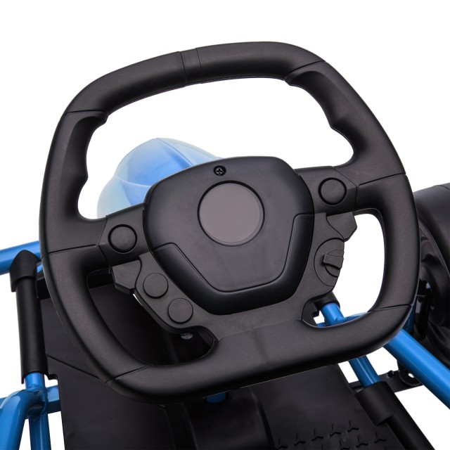 HOMCOM Ηλεκτρικό Go-Kart για Παιδιά 8-12 Ετών με Ψηλή Πλάτη και Ζώνη Ασφαλείας 115x77x54 εκ Μπλε και Μαύρο 370-303V90BU