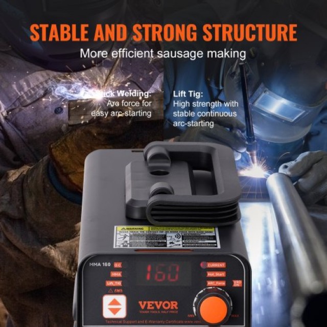 VEVOR  Ηλεκτροκόλληση ARC 220V 120A 2-σε-1 με TIG και Hot Start BHJ...