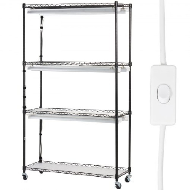 VEVOR  Ράφι Φυτών με Φώτα Ανάπτυξης 4 Επιπέδων 180W 150cm Ύψος GNZW...