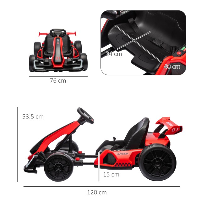 HOMCOM Ηλεκτρικό Go Kart για Παιδιά 6-12 Ετών 24V 12km/h με Ρυθμιζό... HOMCOM Ηλεκτρικό Go Kart για Παιδιά 6-12 Ετών 24V 12km/h με Ρυθμιζό...