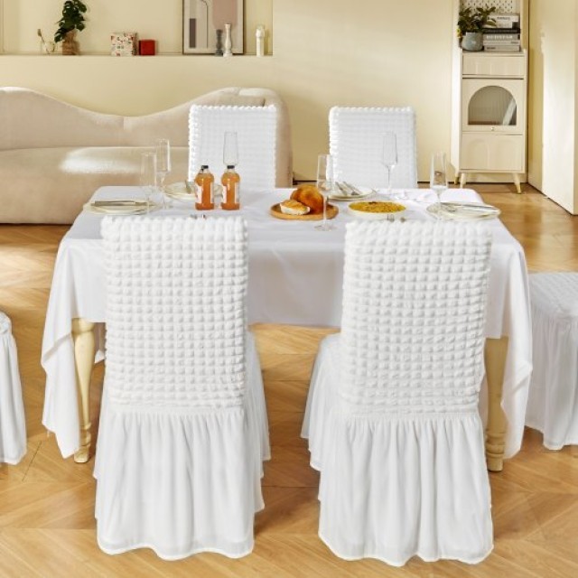Καλύμματα Καρεκλών VEVOR Spandex (4 Τεμ Λευκά)  YTBS4PCSZKHB8CTN7V0