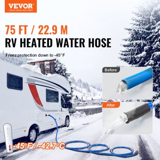 VEVOR 75ft Θερμαινόμενος Σωλήνας Νερού για RV -45℉ Αντιψυκτικός Πόσιμος Σωλήνας  GHKJRSG75YC0UD0WWV2
