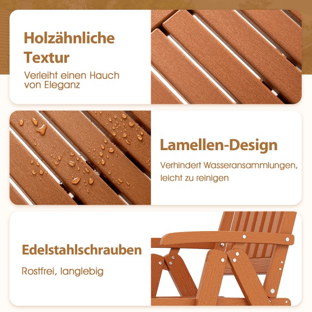 Costway Πτυσσόμενη Πολυθρόνα Κήπου Υψηλής Πλάτης από Ανθεκτικό Πλασ... Costway Πτυσσόμενη Πολυθρόνα Κήπου Υψηλής Πλάτης από Ανθεκτικό Πλασ...