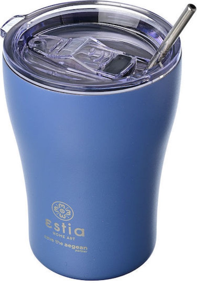 ESTIA Θερμική Κούπα Καφέ 350ml Save the Aegean Τζιν Μπλε 01-12182