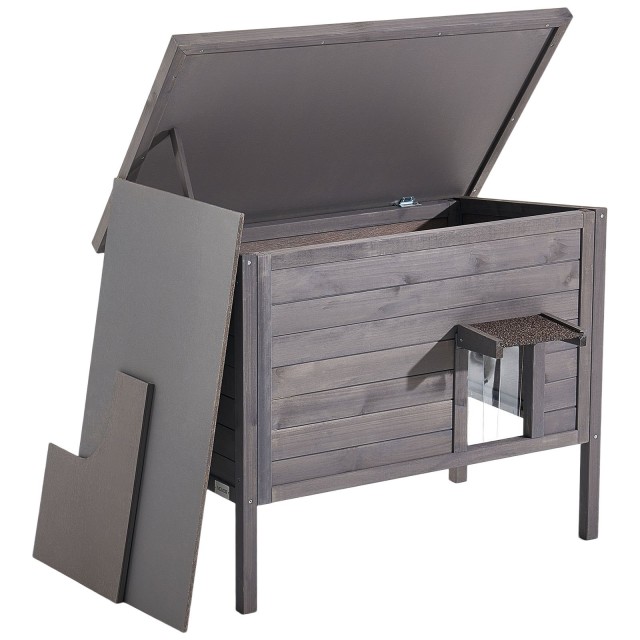 VEVOR Μονωμένο Ξύλινο Σπίτι Γάτας 87 x 53,5 x 69 εκ. για 1-3 Γάτες ... VEVOR Μονωμένο Ξύλινο Σπίτι Γάτας 87 x 53,5 x 69 εκ. για 1-3 Γάτες ...