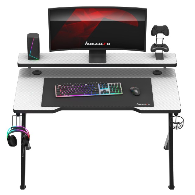 Huzaro Γραφείο Gaming Hero 5.0 Λευκό με Διάστασεις 120x60εκ  590756...