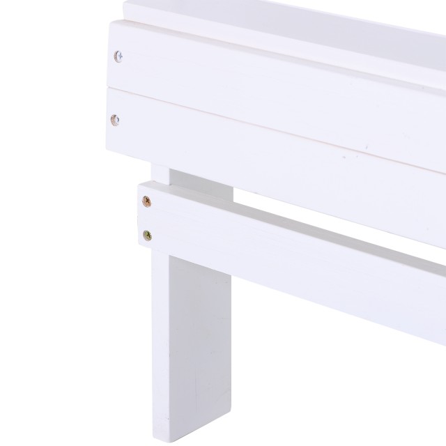 Outsunny Garden Chair Adirondack σε λευκό ξύλο 97x72,39x93 cm 01-0016