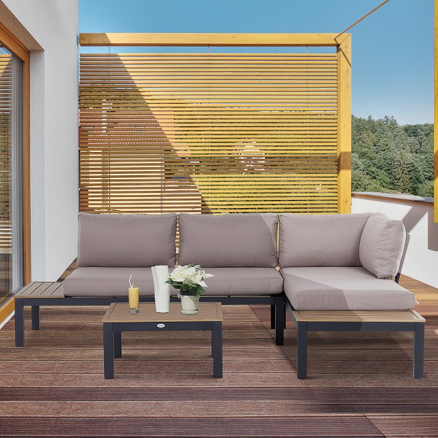Outsunny Garden Σετ 3 τεμαχίων, 2 2θέσιοι καναπέδες και 1 τραπεζάκι...
