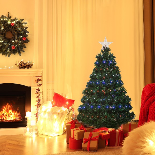 Τεχνητό Χριστουγεννιάτικο Δέντρο από PVC με 90 Φώτα LED και Οπτικές... Τεχνητό Χριστουγεννιάτικο Δέντρο από PVC με 90 Φώτα LED και Οπτικές...