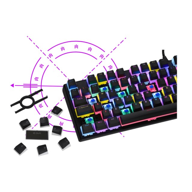 Ενσύρματο Μηχανικό Πληκτρολόγιο USB με RGB Φωτισμό US Blue Blitz Claw Preyon PBBC87B