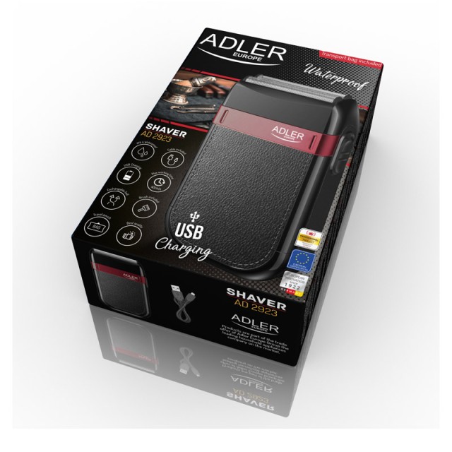 Επαναφορτιζόμενη USB Ξυριστική Μηχανή Adler AD-2923