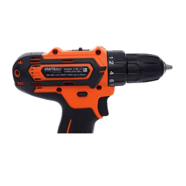 Επαναφορτιζόμενο Δραπανοκατσάβιδο 18 V Kraft&Dele KD-3065