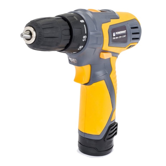 Επαναφορτιζόμενο Δραπανοκατσάβιδο 12 V POWERMAT PM-WA-12V-1.5AT