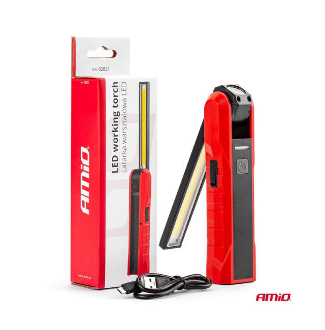 Επαναφορτιζόμενος Φακός Συνεργείου Χειρός LED WT11 AMiO 02821 Επαναφορτιζόμενος Φακός Συνεργείου Χειρός LED WT11 AMiO 02821