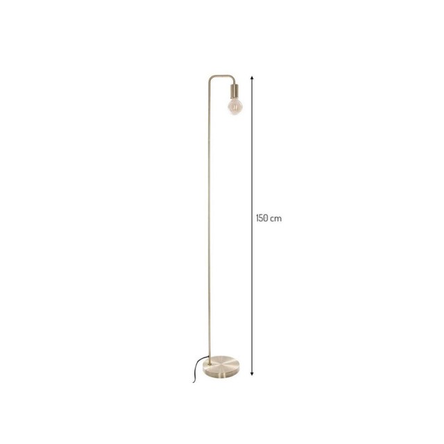 Επιδαπέδιο Μεταλλικό Φωτιστικό E27 40 W 20 x 150 cm Χρώματος Χρυσό ...