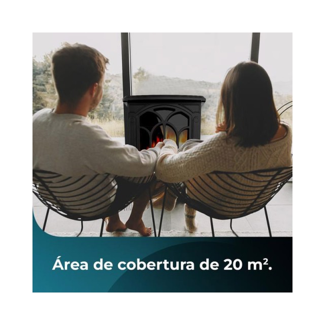 Επιδαπέδιο Ηλεκτρικό Τζάκι με Εφέ Φλόγας 1500 W Cecotec ReadyWarm 1500 Flames CEC-08267