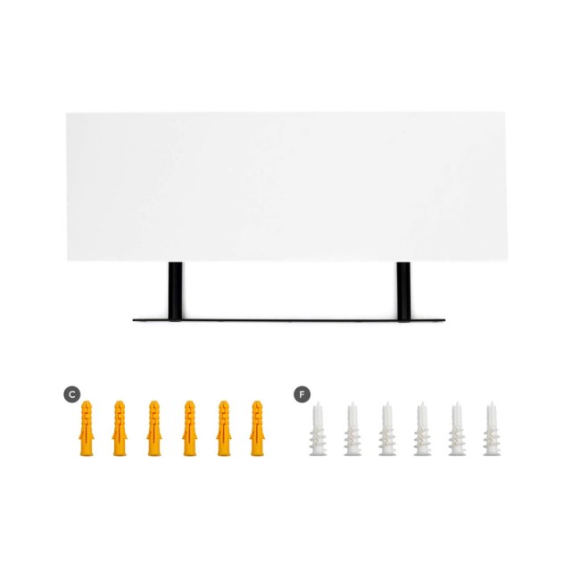 Επιτοίχιο Ξύλινο Ράφι 60 x 20 x 3.8 cm Χρώματος Λευκό VASAGLE LWS26WT