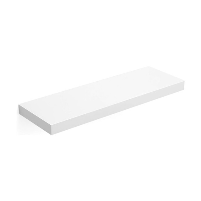 Επιτοίχιο Ξύλινο Ράφι 60 x 20 x 3.8 cm Χρώματος Λευκό VASAGLE LWS26WT