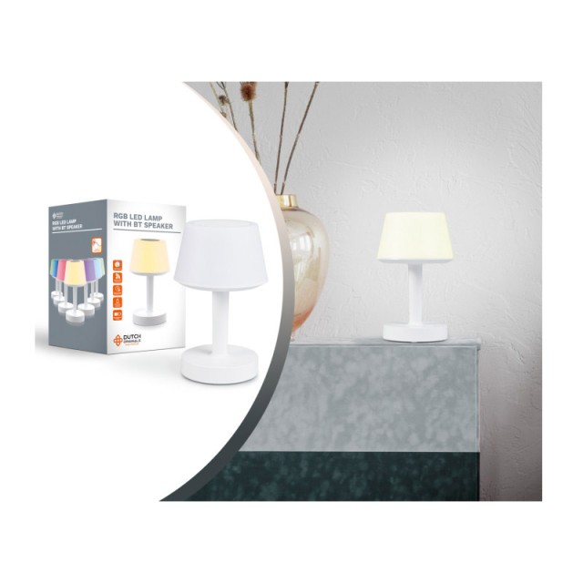 Επιτραπέζια Λάμπα LED RGB με Ηχείο Bluetooth Dutch Originals 8720195382904