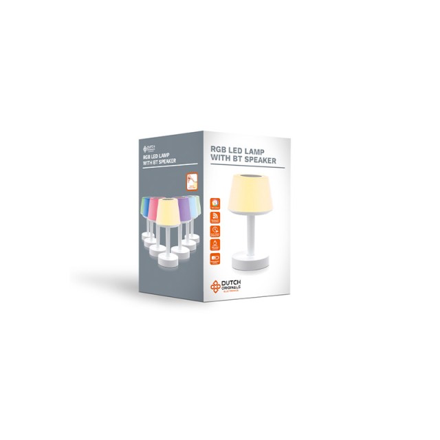 Επιτραπέζια Λάμπα LED RGB με Ηχείο Bluetooth Dutch Originals 8720195382904