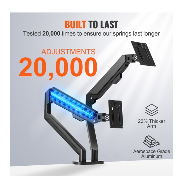 Επιτραπέζια Βάση Γραφείου για 2 Οθόνες 13-35 24 Kg Διπλού Βραχίονα ...