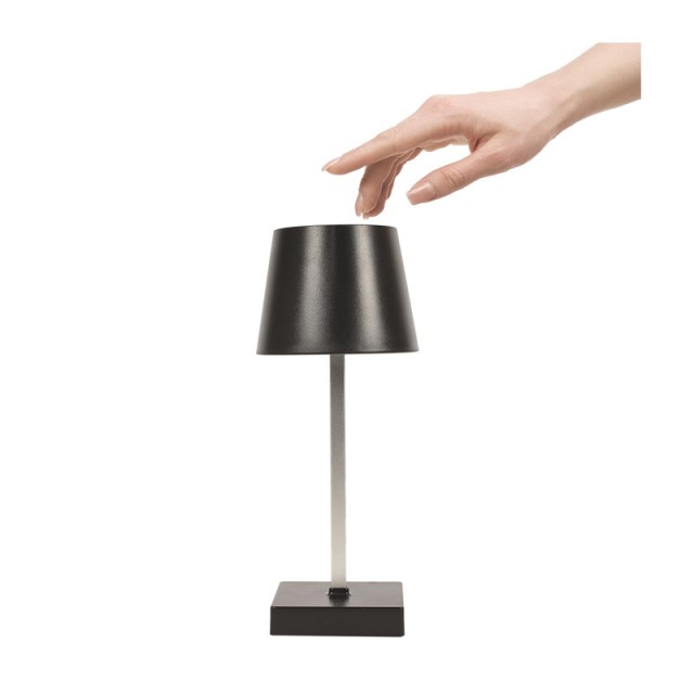 Επιτραπέζιο Φωτιστικό LED Αφής Μπαταρίας Home Deco Factory LA10472 LA10472-Black