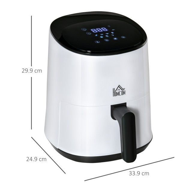HOMCOM Air Fryer 2.5L 1300W με 7 προεπιλεγμένα μενού, πίνακα LED κα...