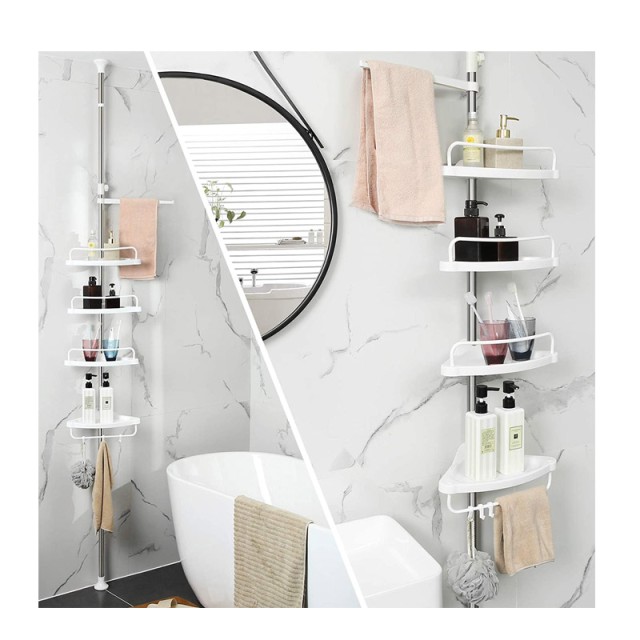Εταζέρα Μπάνιου με 4 Ράφια 95 -300 cm Songmics BCB02SW