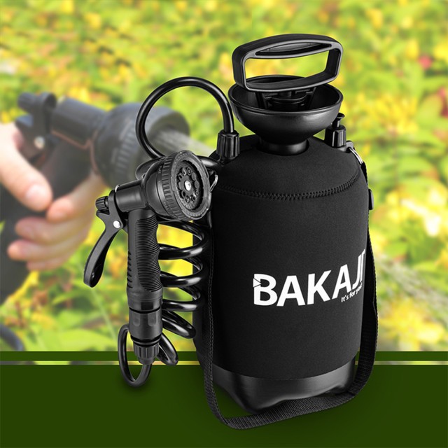 BAKAJI  Εξωτερικό Πολυλειτουργικό Ντους 5L Φορητό με Λουρί Ποτίσματος και Άρδευσης 02842021