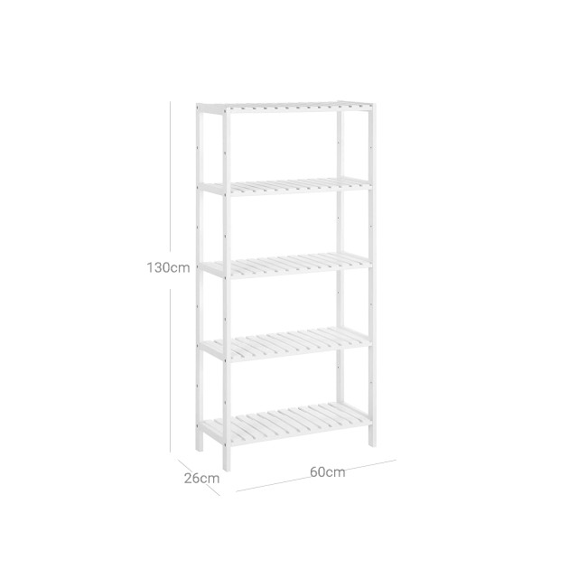SONGMICS Ράφι Αποθήκευσης Μπάνιου 5 Επιπέδων 60 x 26 x 130 cm από Μ...