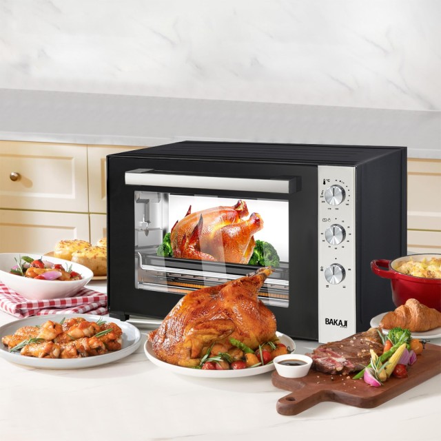 BAKAJI  Ηλεκτρικός Φούρνος XXL 70 Λίτρων 2500 W Φουρνάκι με Αερισμό Χρονοδιακόπτης και Ηχητικό Σήμα  02842076