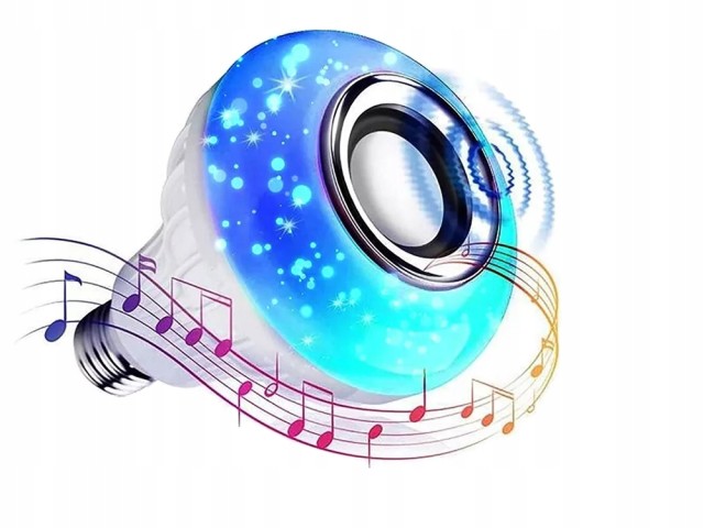 Verk Group Λαμπτήρας Ηχείο LED Χρώματος E27 με Bluetooth και Τηλεχε...