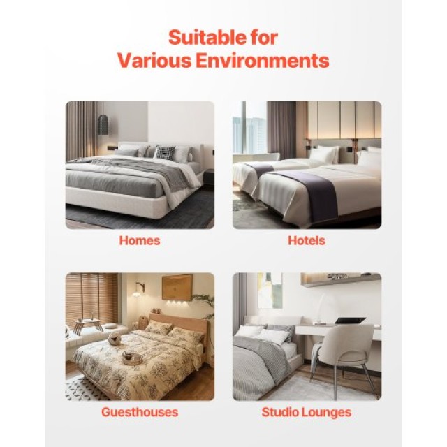 VEVOR Κρεβάτι Queen Size με Ύφασμα 79.1x59.6x5.1 ιντσών XXDHNWK795950AASU001V0