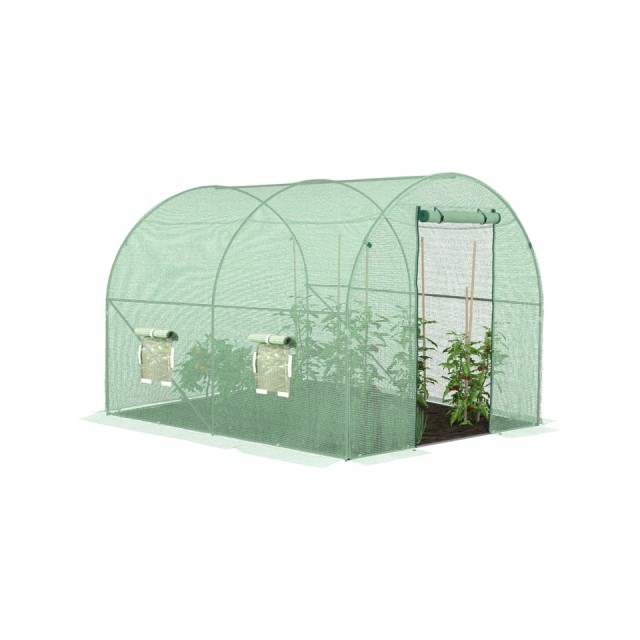 Θερμοκήπιο Κήπου 6m² με Ενισχυμένη Τέντα 130 gr/m² 3 x 2 x 2m 10060330 Jardikt