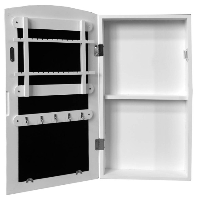 BAKAJI Κρεμαστό Ντουλάπι Κοσμημάτων με Καθρέφτη 60x30cm 02833098