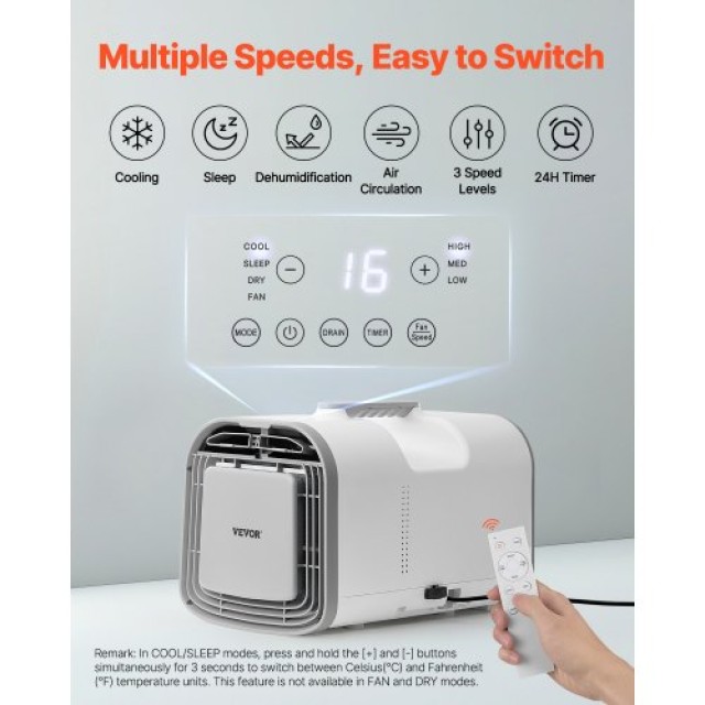 VEVOR Φορητό Κλιματιστικό 4250BTU για Κάμπινγκ BXSLYKD4000BZZ5B5V2